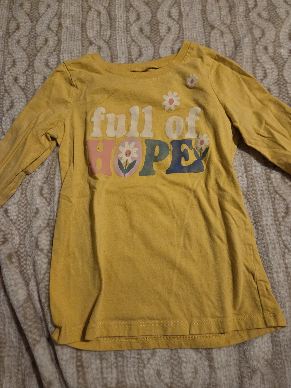 OshKosh B'gosh Yellow 'Full of Hope' Graphic Long Sleeve Tee